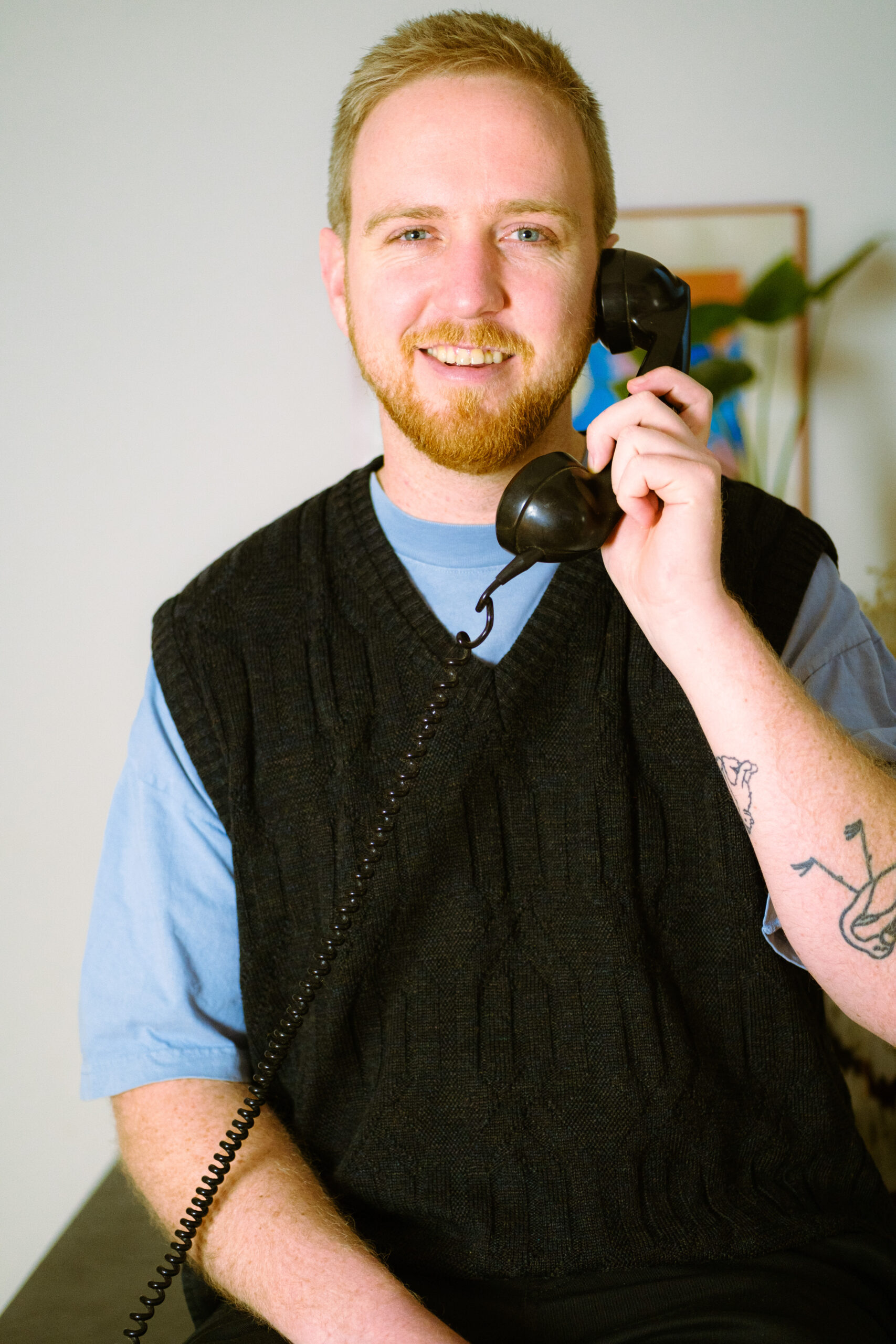 Koen bellend gefotografeerd